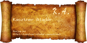 Kasztner Aladár névjegykártya